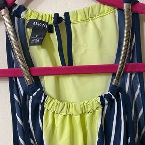 Fun blue/green flowy tank